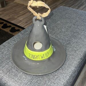 Rae Dunn Halloween witch hat birdhouse, tonight we fly